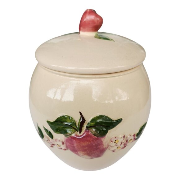Vintage MCM Apple Ceramic Cookie Jar by Los Angeles Pottery #520 - Picture 3 of 16